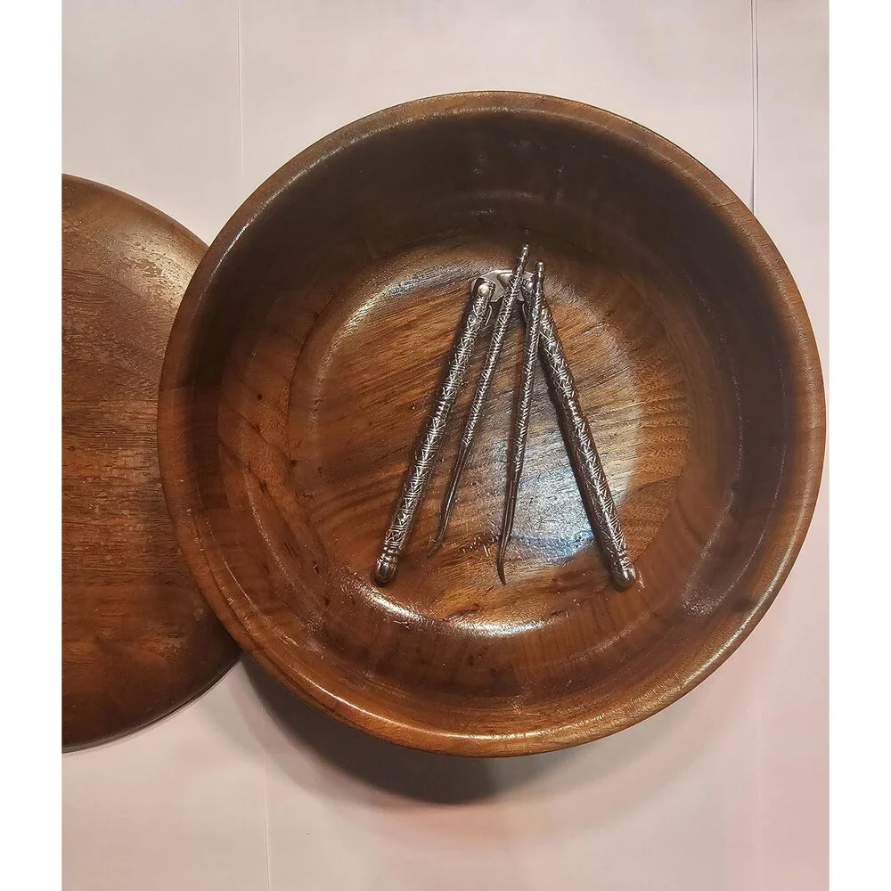 Vintage Wooden Walnut Wood Nut Bowl Acorn Shaped Bowl For Kitchen Decor And Tool